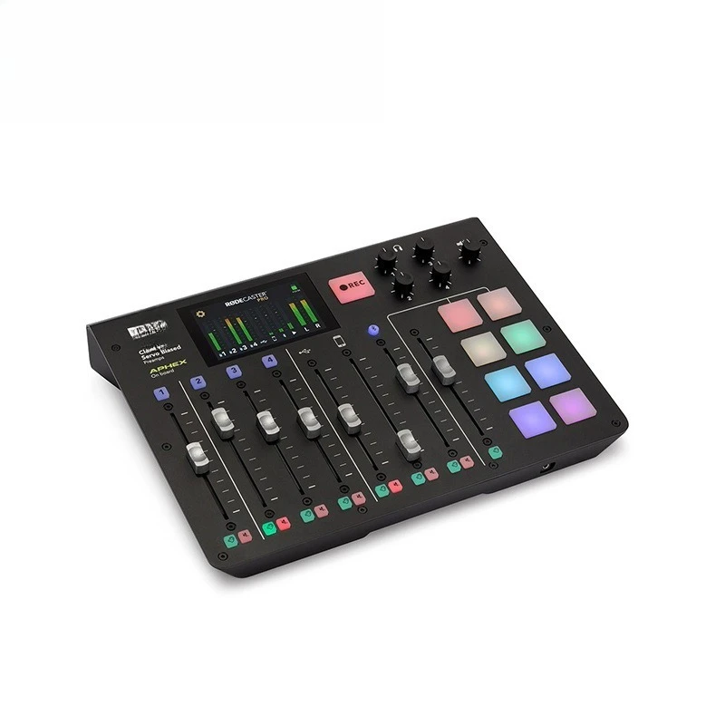 All‑in‑One Live Streaming Audio Mixer Sound Card, Professional Integrated Podcast Recording Workstation