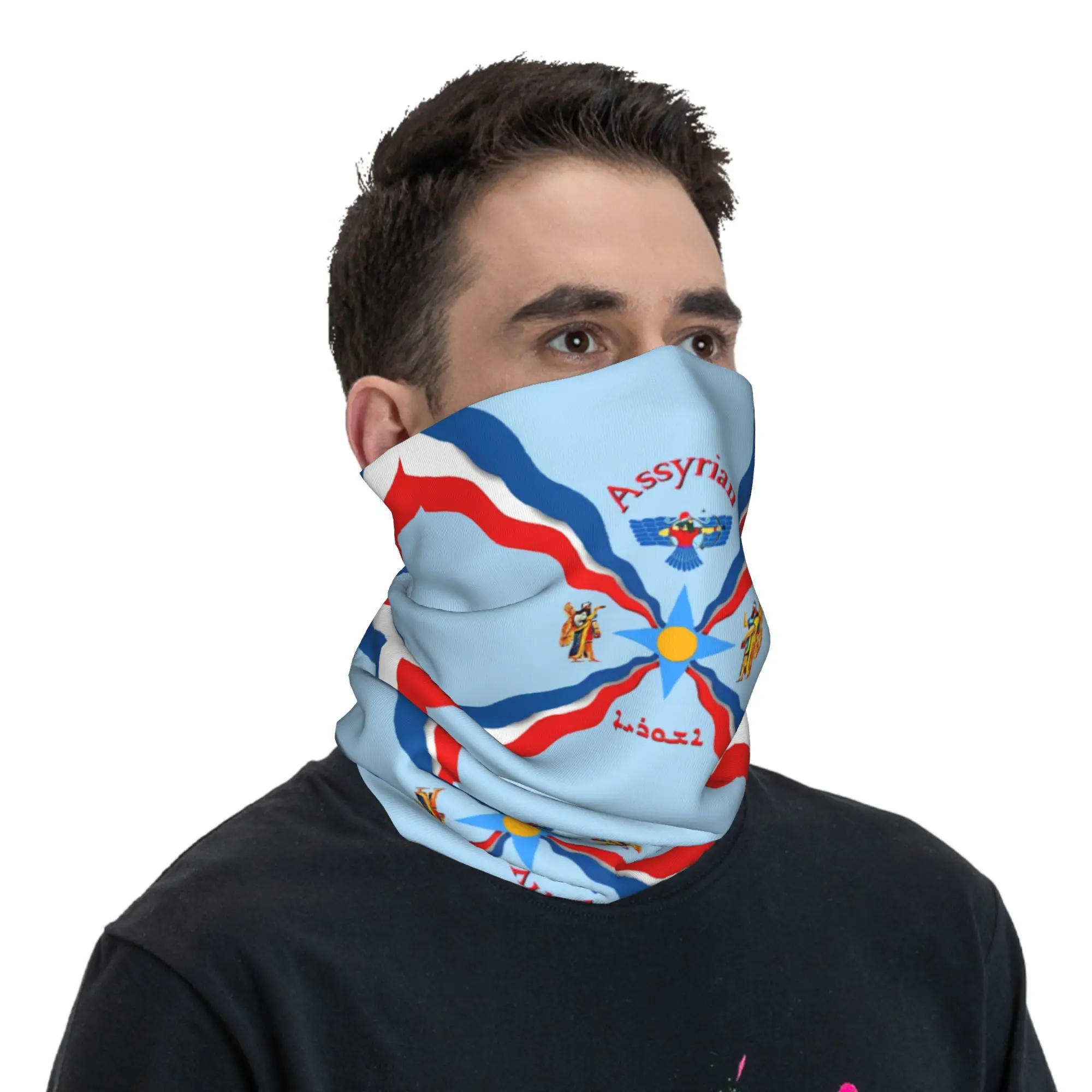 Бандана с флагом Suryoyo на заказ, гетры Сирии, ветрозащитный шарф для лица, чехол для женщин и мужчин, древняя повязка на голову, трубка, Балаклава