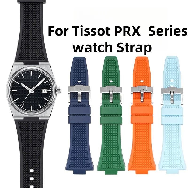 

Жидкий силиконовый ремешок для часов Tissot PRX Series 12 мм T137.407/T137.410, резиновый водонепроницаемый ремешок для часов Super Player, браслет