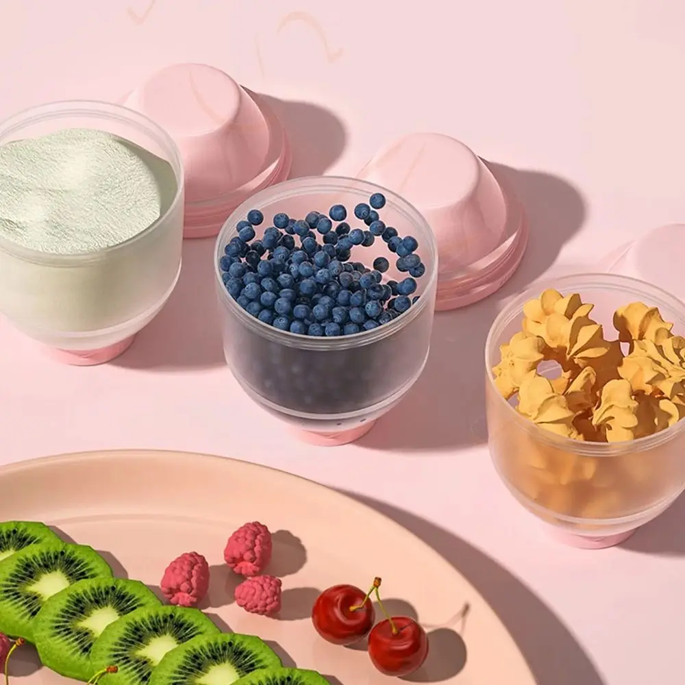 3 Layers Baby Milk Powder Box Compartment Large Capacity Portable Formula Dispenser Stackable BPA Free Infant Food Tank Fruit