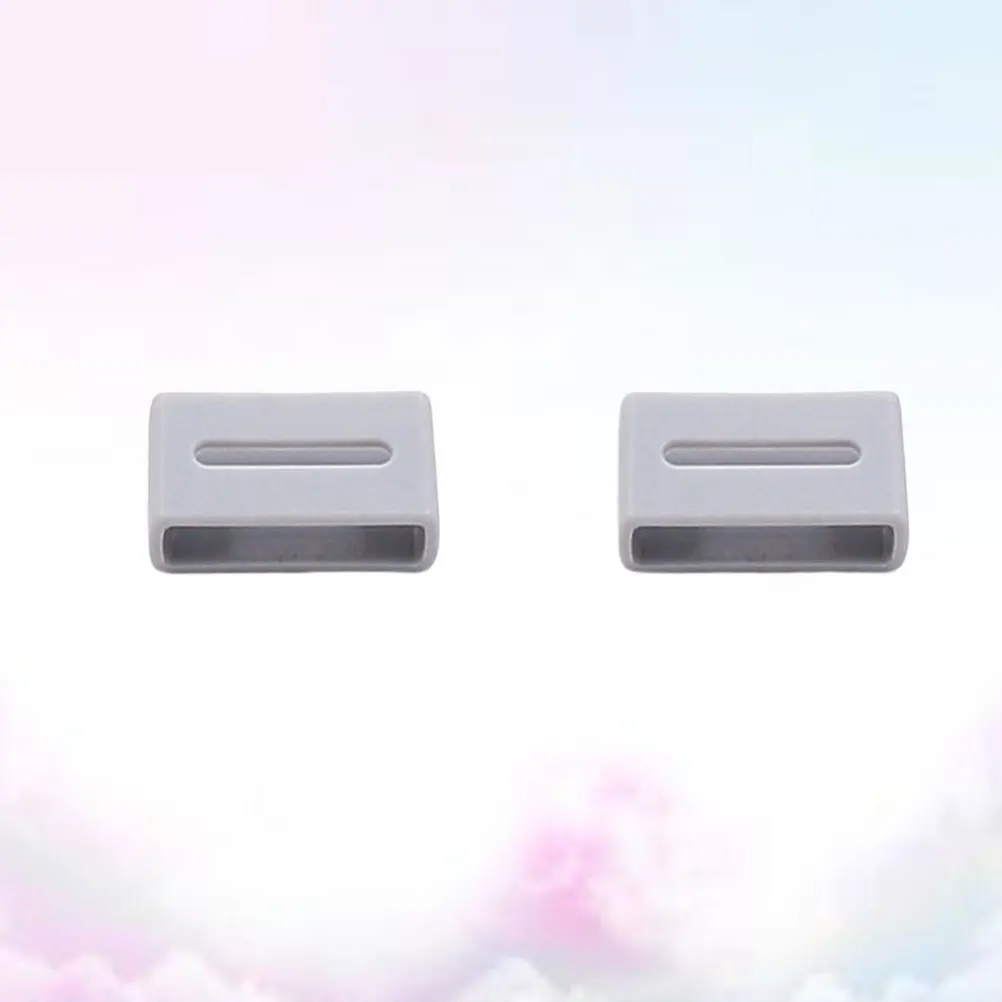 

2Pcs Resin Watchband Soft Lightweight Durable Replacement Strap Compatible Smartwatch Stylish Gray Wristbands