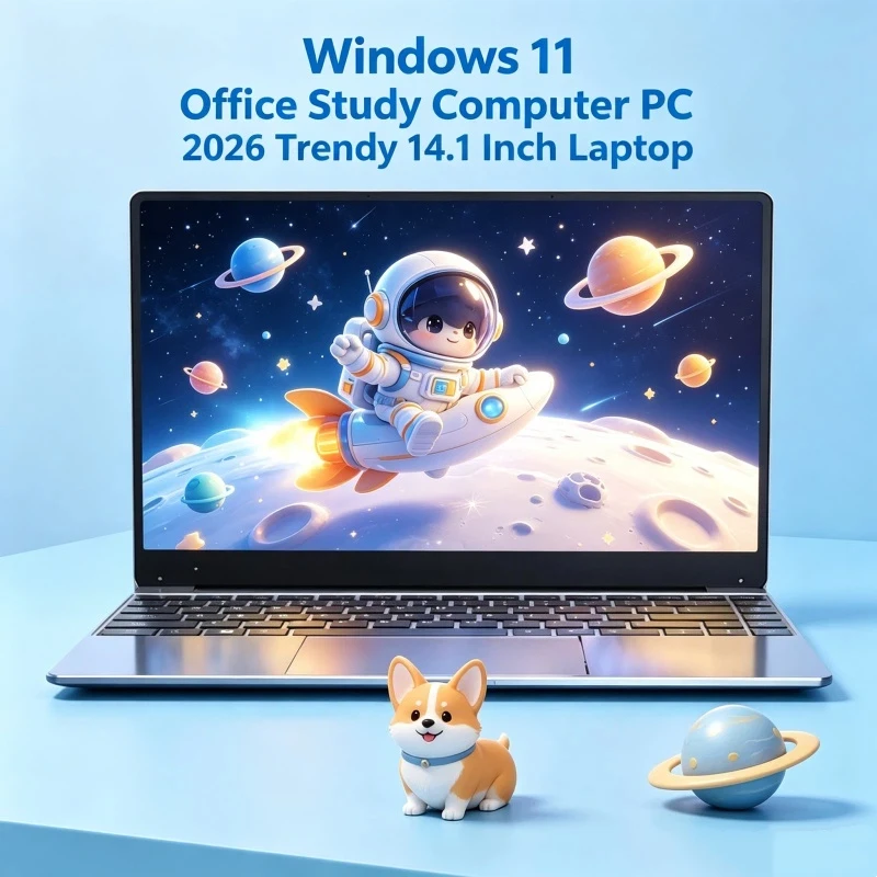 

Rugged 2026 14.1 Inch Ultra Thin Notebook Win11 DDR4 16GB RAM 2TB SSD Portable Business Laptop PC Intel i9-9880H
