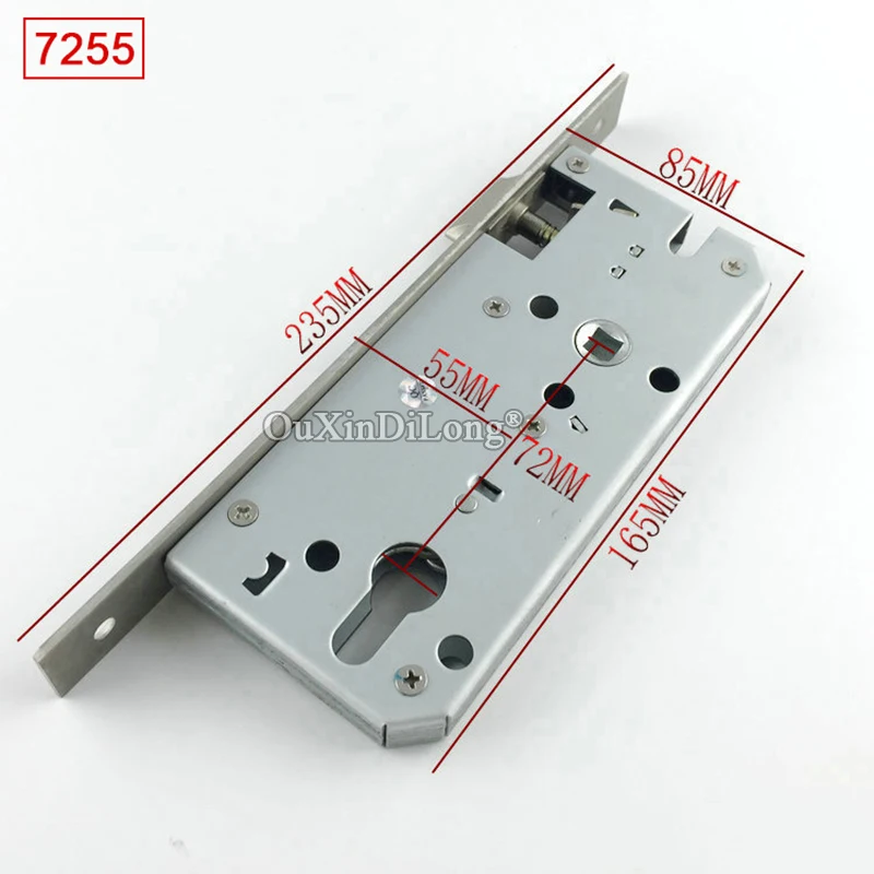 European Mortise Door Lock body Fire-proof Door Lockbody Split Door Lock Repair Parts Powder Finished 7250 7255 7260 7265