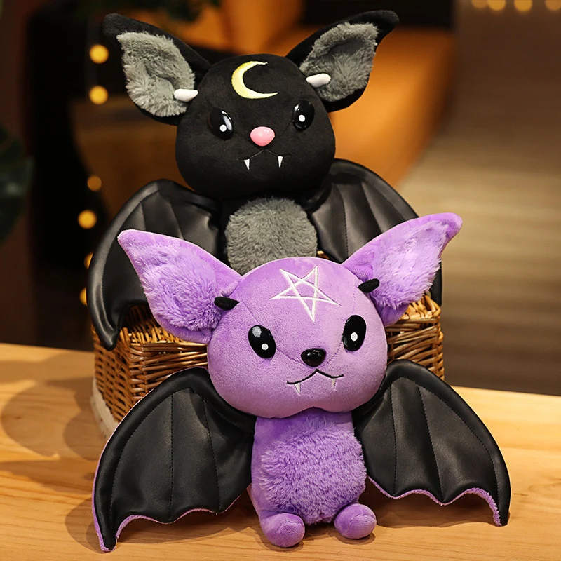 30cm Demon Bat Halloween Plushy Czterokolorowy Demon Bat Cartoon Miękki Model dla chłopców i dziewcząt Świąteczne prezenty na Halloween