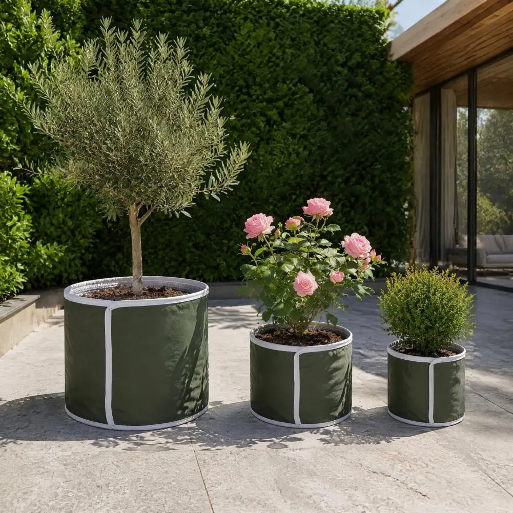 3Pcs Plant Pot Insulation Flower Pot Insulation Sleeve With Elastic Band Aluminum Foil Material