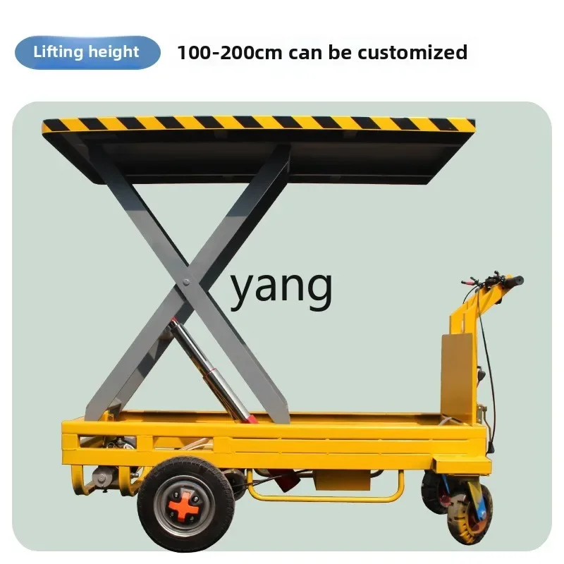 LTT electric lift hand push flat plate folding handling four-wheel load into the elevator to pull goods remote control truck