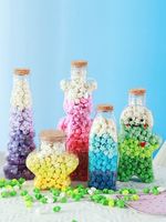 Mix Shaped Plastic Wishing Bottle Plastic Perfume Bottle Drift Bottles Cork PET Ocean Rainbow Bottle Star Sky Lucky Jars Vial