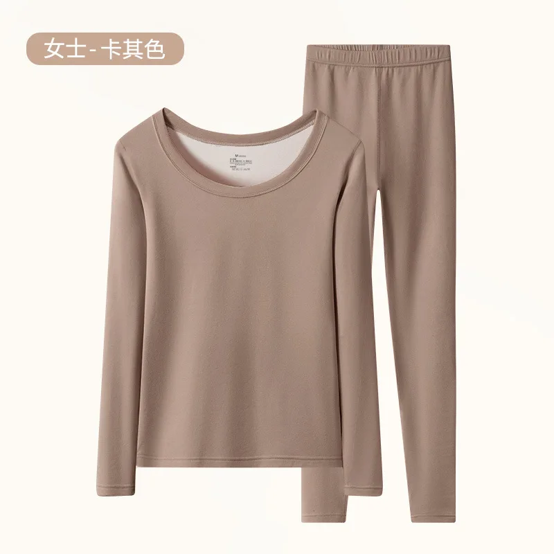 Camiseta de manga larga de terciopelo para mujer, Top térmico de fibra térmica de terciopelo fino, temperatura de fondo, Otoño e Invierno