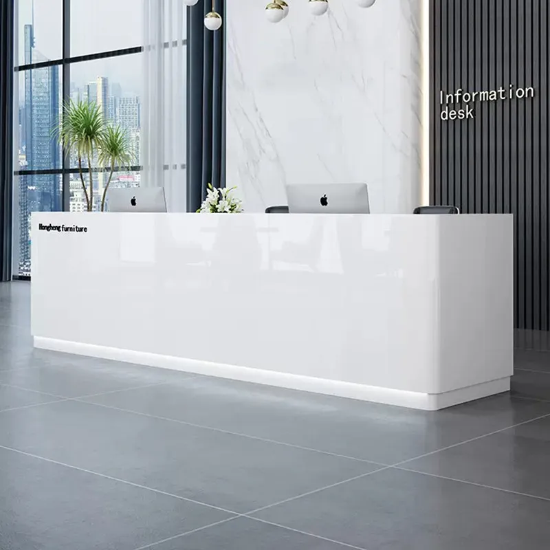 White Beauty Reception Desks Shop Modern Bar Luxury Industrial Restaurant Reception Desks Display Escritorio Lounge Furniture
