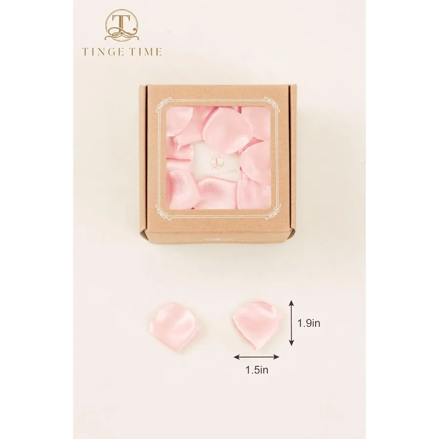 TINGE TIME 300 قطعة بتلات الورد الحرير أحمر الخدود الوردي القلب بتلات الزهور لحفل الزفاف زهرة فتاة سلة Ai مبعثر طاولة العشاء مركز #2