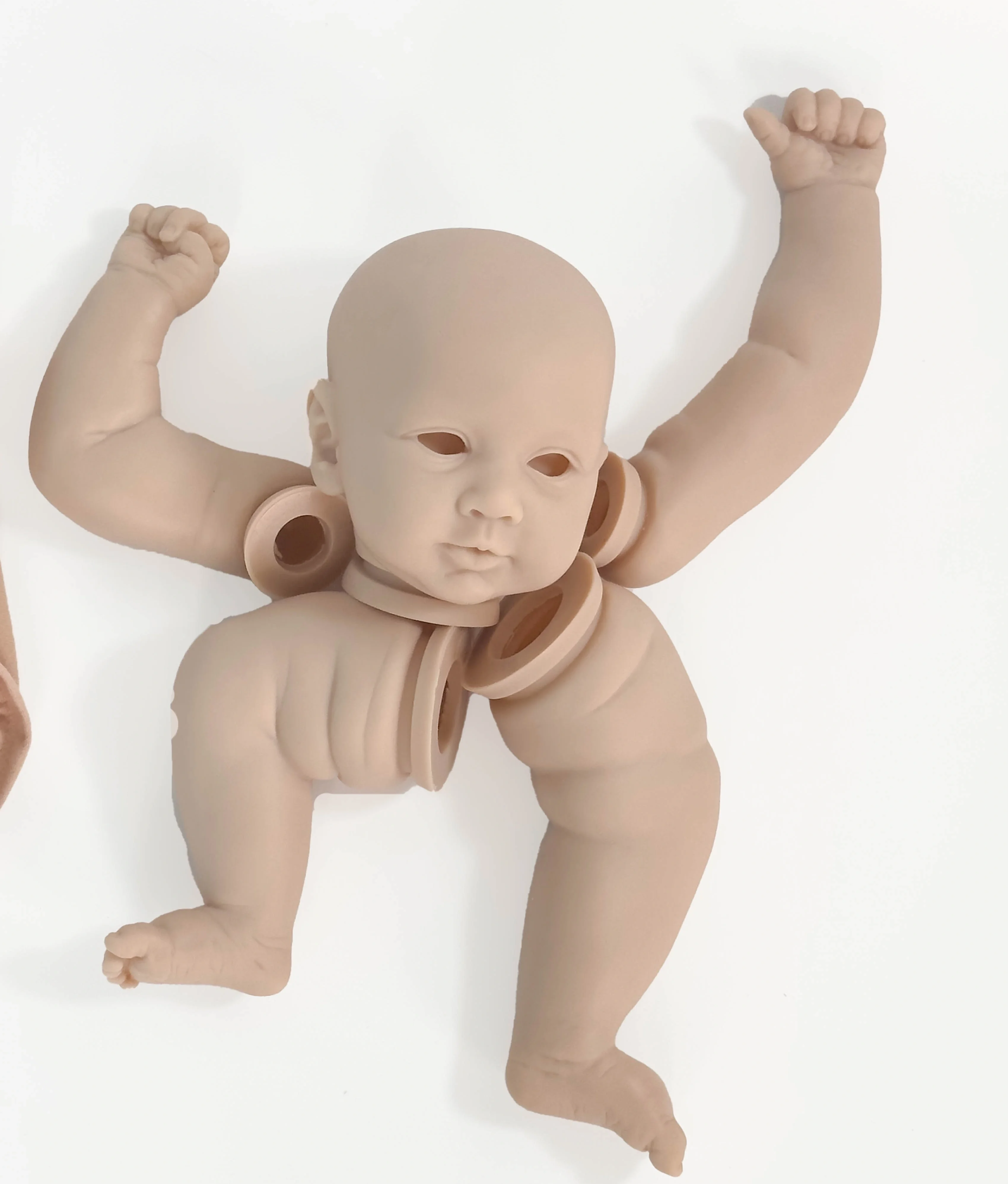 NPK 21inch Newborn Baby Reborn Doll Kit Baby Piper Lifelike Soft Touch Fresh color Unfinished Doll Parts DIY Toys