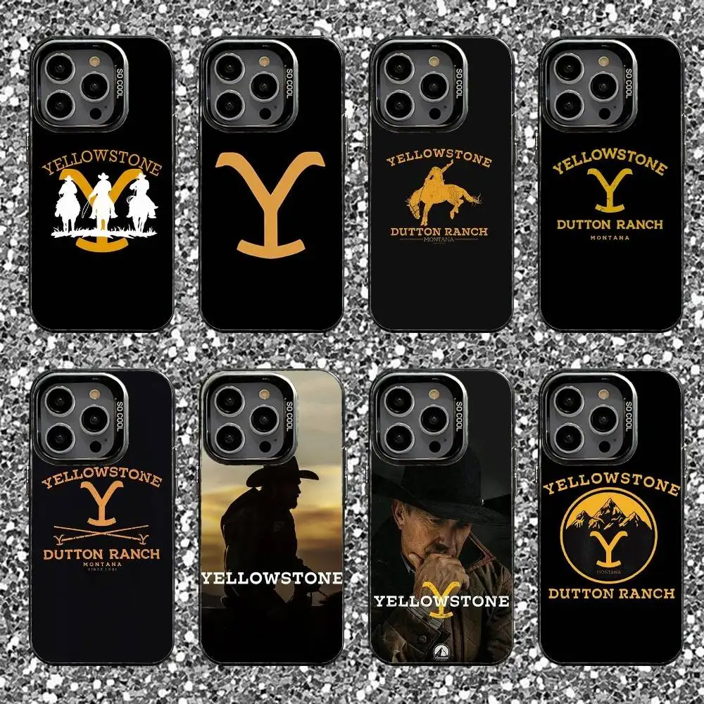 

TV Series Yellowstone Phone Case For iPhone 16,15,14,13,12,11,Pro,XS,Max,Plus,Mini,SE Black Candy Matte Shockproof Cover