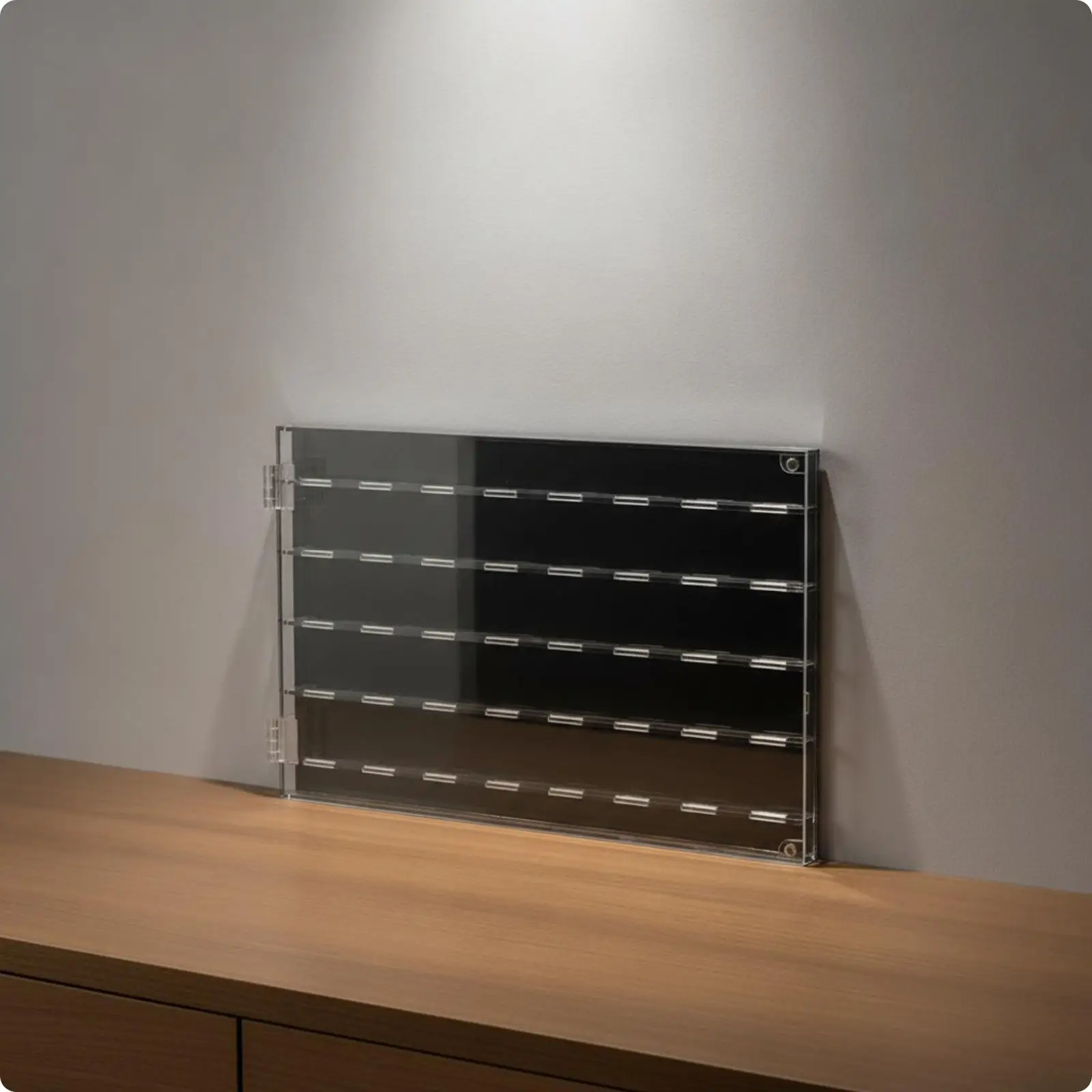 Guitar Pick Display Frame Acrylic Case for Wall Storage Clear Holder with Divider Slots for 36 Plectrums