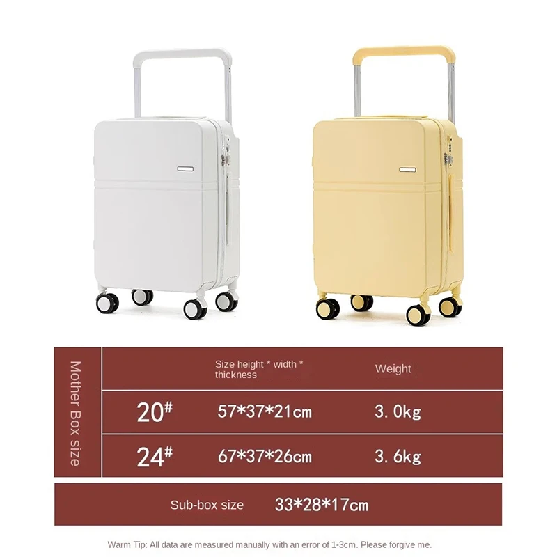 New Wide Pull Rod Female Suitcase Makeup Bag 20\