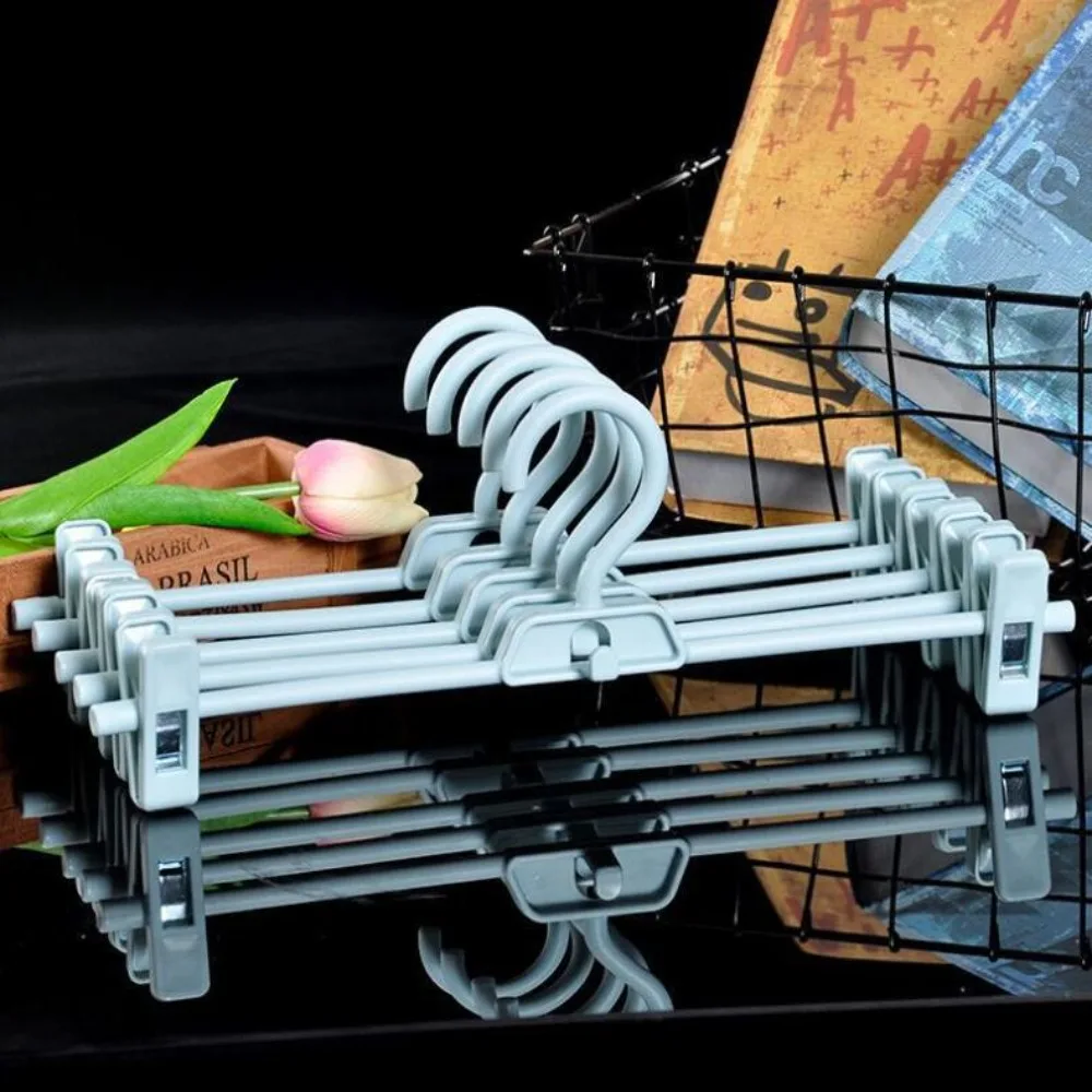 تنورة قابلة للتعديل شماعة ، مشابك بنطلون ، منظم خزانة ملابس ، شماعات مشبك إصلاح مانعة للإنزلاق ، توفير مساحة ، 5 * شماعات #4