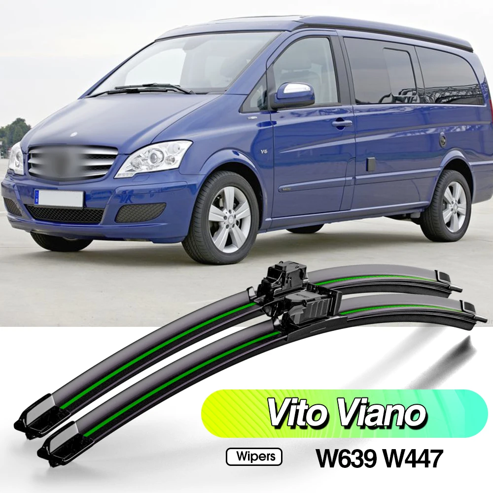 

For Mercedes Benz Vito Viano W639 W447 2006-2022 2pcs Front Windshield Wiper Blades Windscreen Window Accessories 2007 2021