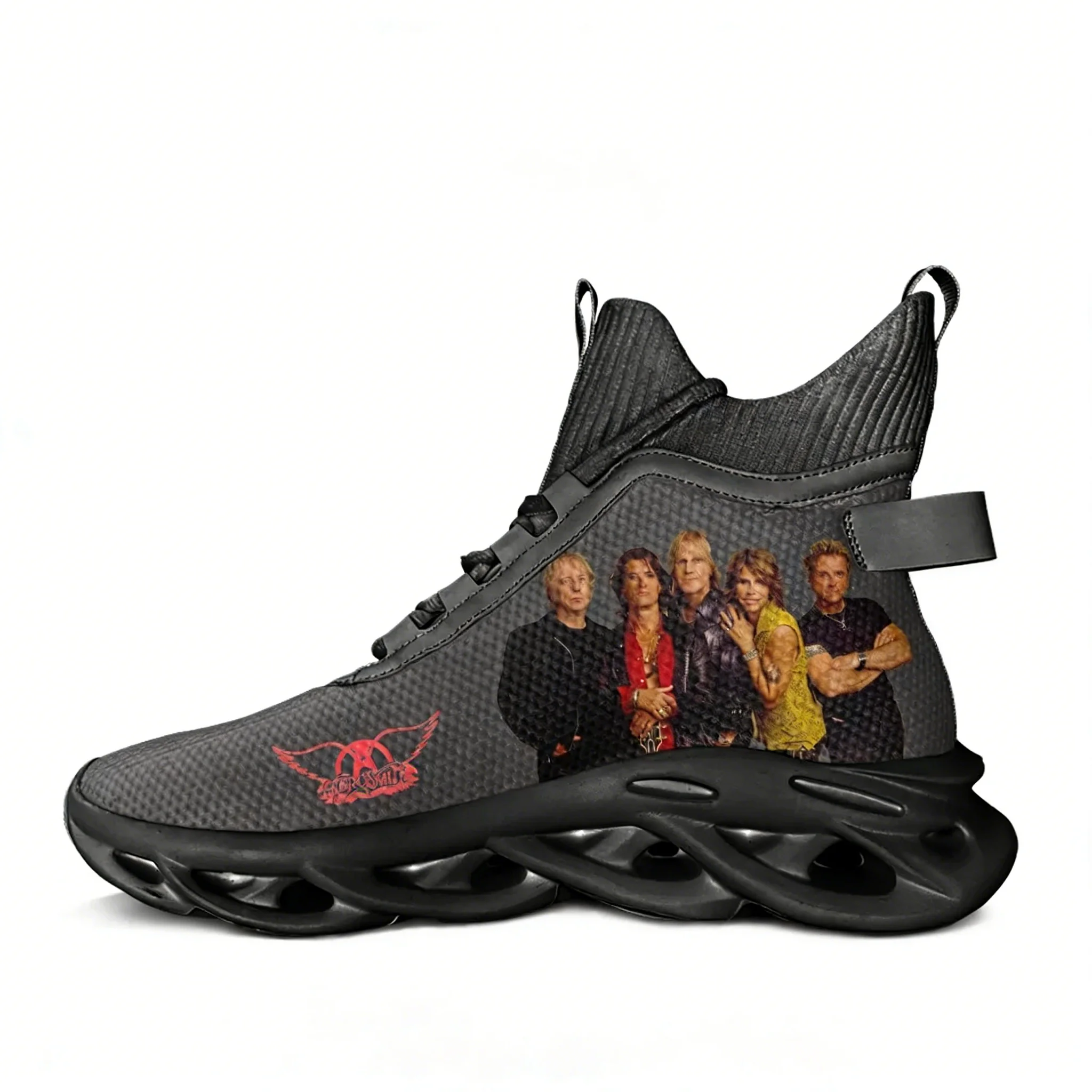 

Кроссовки Aerosmith High Top Flats для мужчин и женщин, спортивная обувь для бега, высококачественные кроссовки на шнуровке, сетчатая обувь, индивидуальный дизайн