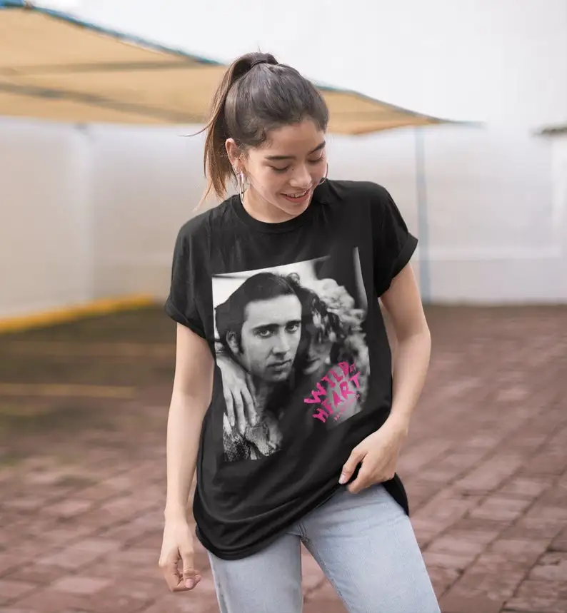 Wild At Heart Movie Crewneck T-shirt, David Lynch, Nicolas Cage, Laura Dern, Cool Birthday Gift for Movie Lovers, Unisex,