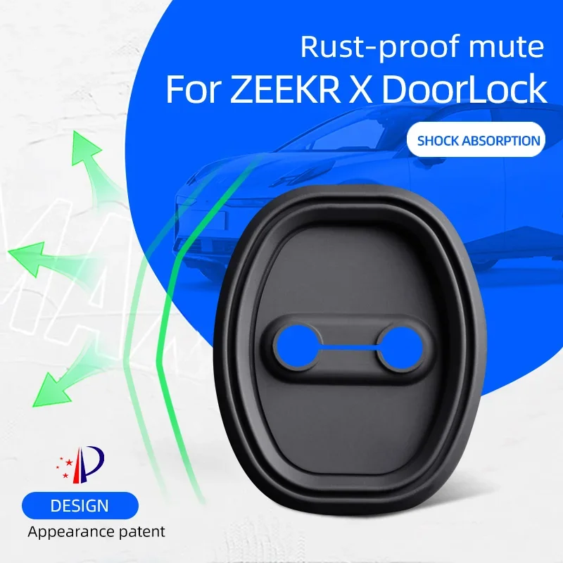 Door Lock Cover Applicable To ZEEKR X, Silicone Rust-proof Mute Protector, Shock Absorption, 4Pcs Set