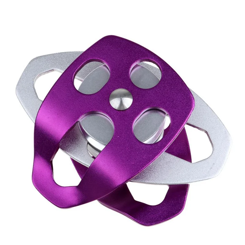 بكرة مزدوجة لنظام السحب تسلق الإنقاذ سحب تسلق بكرة مزدوجة رافع التسلق في الهواء الطلق الملحقات-AA26