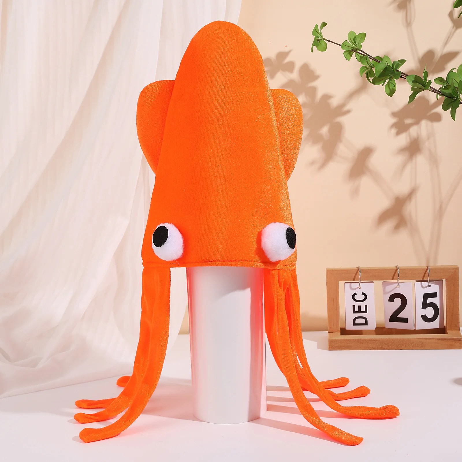 Four‑color Velvet Squid Octopus Hat, Funny Novelty Headwear Costume Props For Party Performance