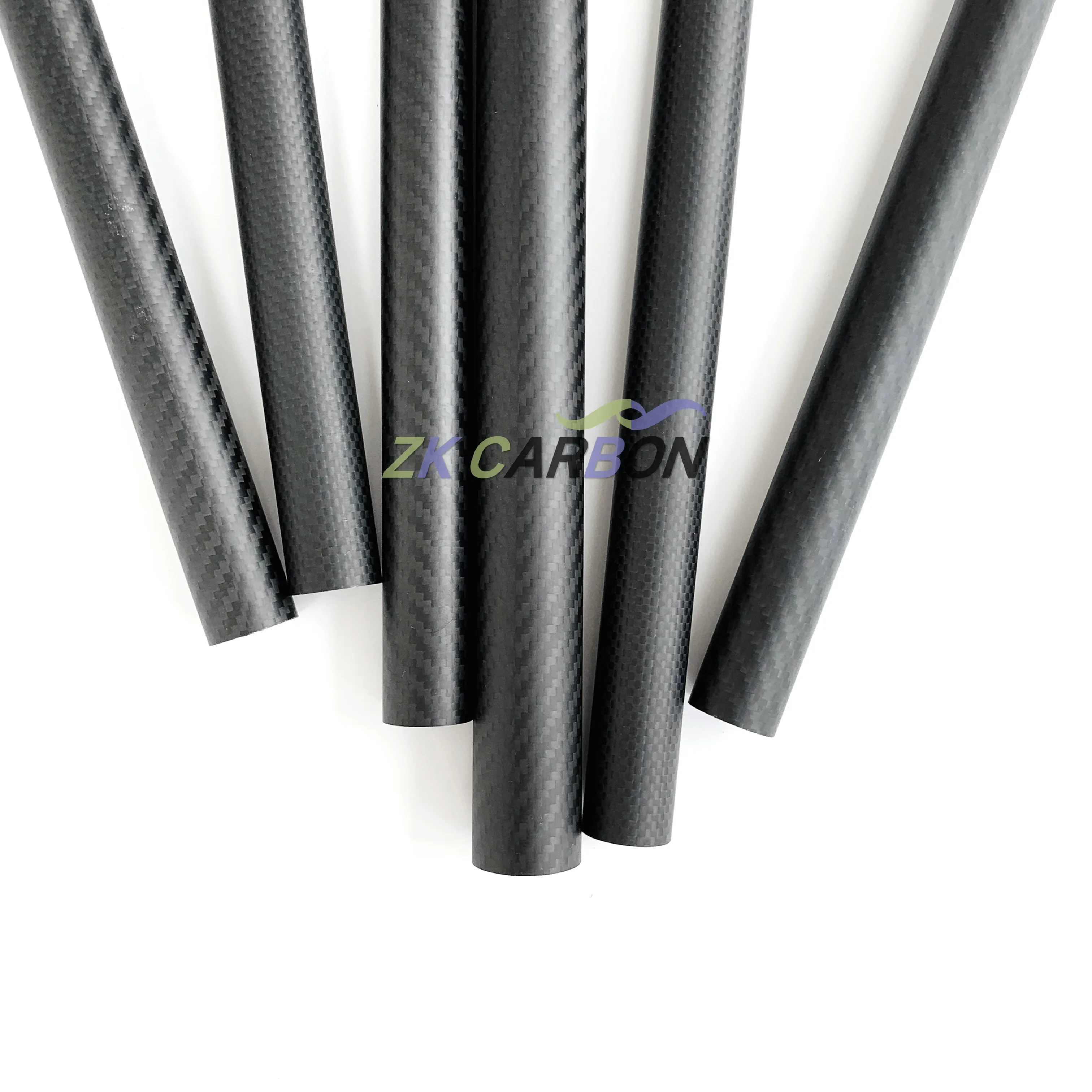 2pcs/lot 600mm 750mm Carbon Fiber Tube  3K Hardness Composite Material OD 8mm 10mm 12mm 16mm 18mm 20mm 22mm 25mm 30mm