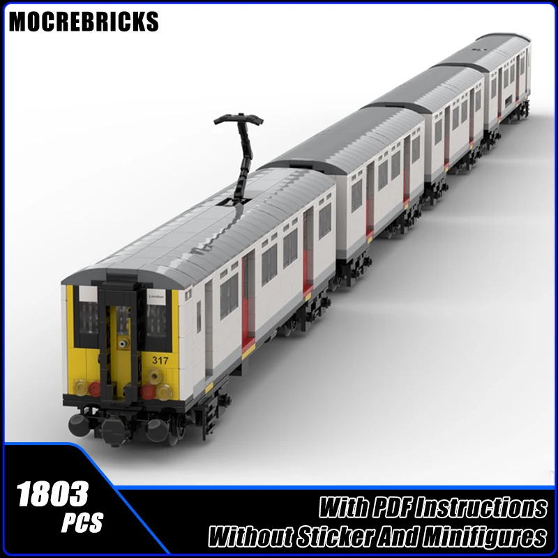 Bloques de construcción MOC Clase 317 101 DMU Livery generalizado 8 funciones de potencia carriles de grano grafiti modelo ladrillos juguetes regalos