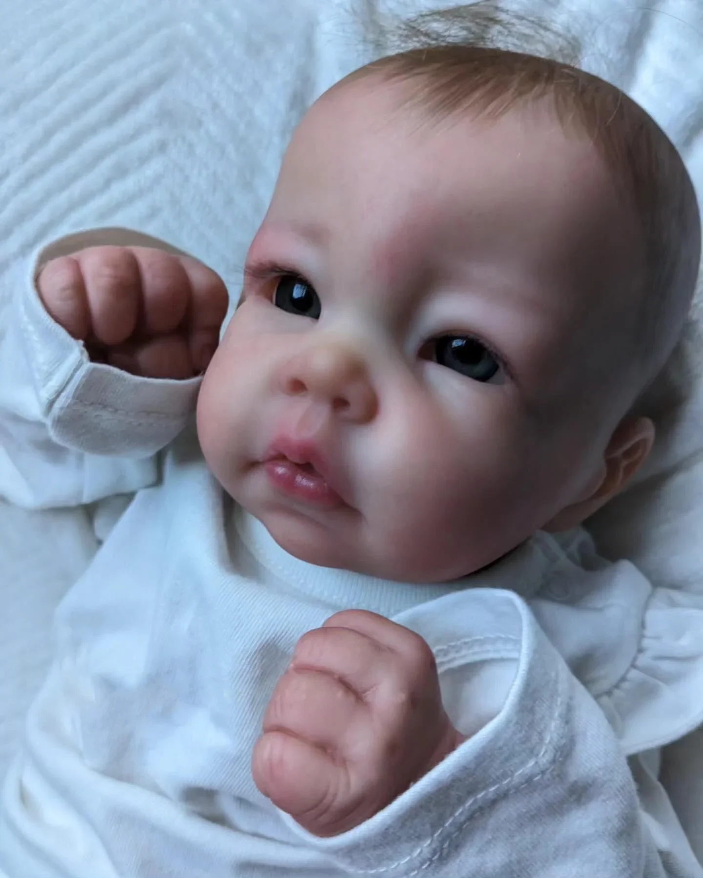 NPK 20inch Luca Reborn Baby Doll Already Painted Finished Same As Picture Lifelike Soft Touch 3D Skin Hand-Draw Hair Visible