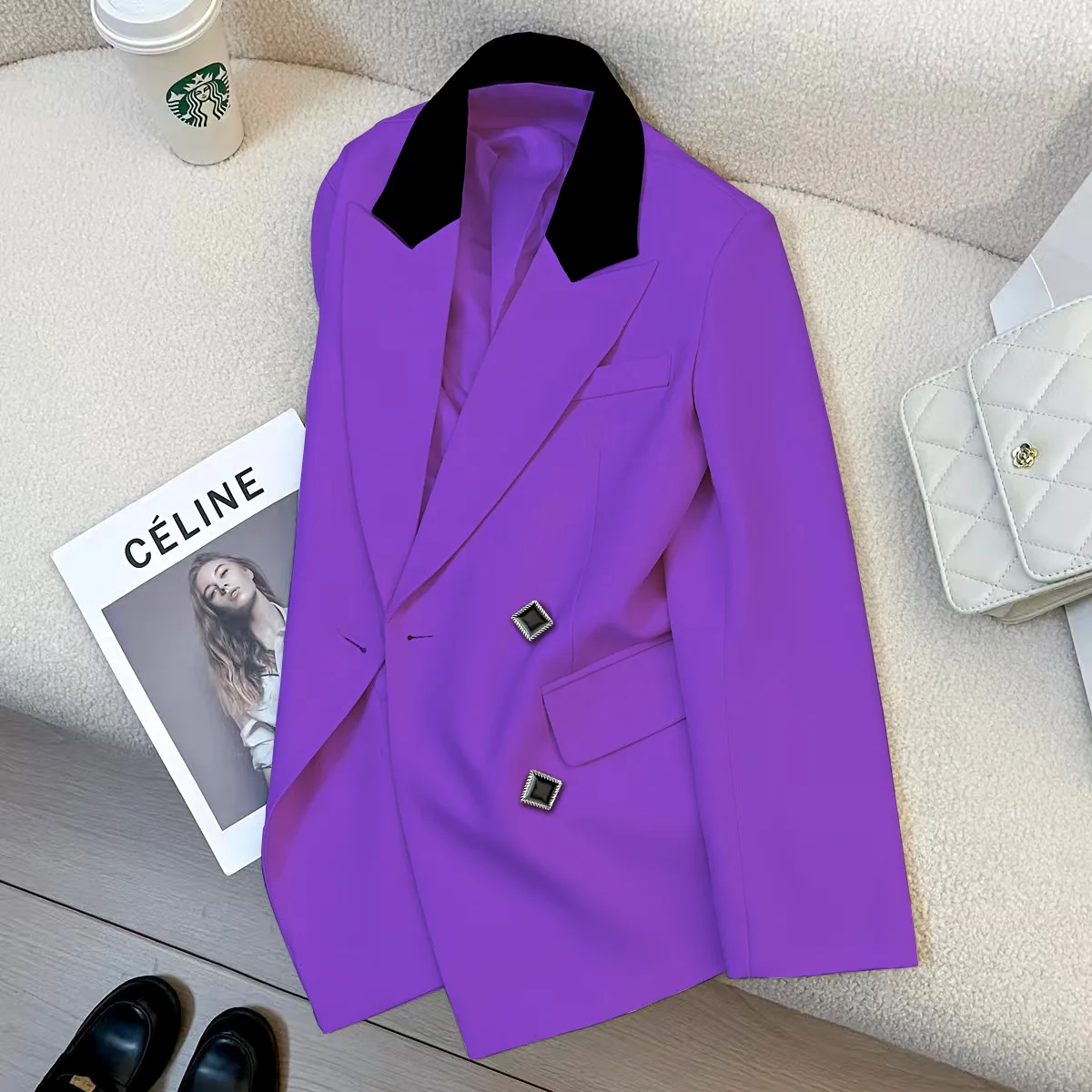 

Новые женские блейзеры весна-осень 2026: корейский повседневный стиль, модный костюм с цветовыми блоками, офисный пиджак, женская верхняя одежда