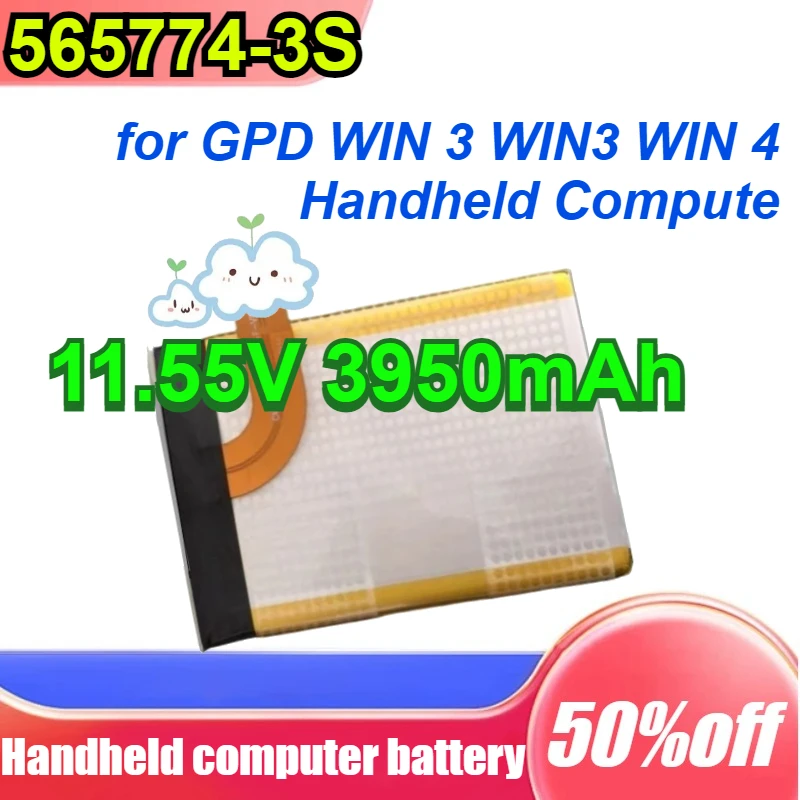 

New 565774-3S 11.55V 3950mAh for GPD WIN 3 WIN3 WIN 4 Handheld Computer Battery Small computer Battery