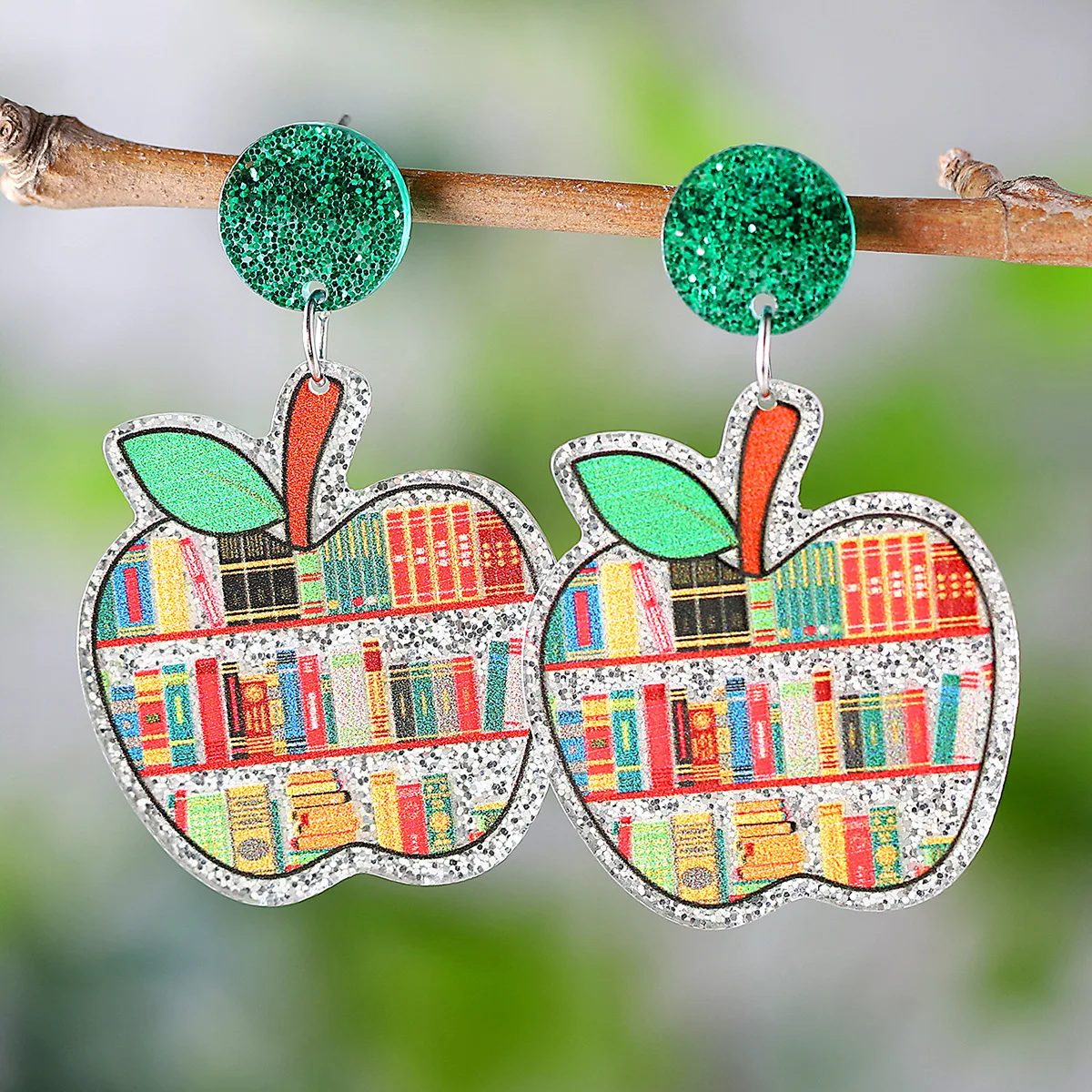 2026 New Fashion Women Jewelry Back to School Teacher's Day Gift Cute Apple Acrylic Dangle Drop Earrings Trend