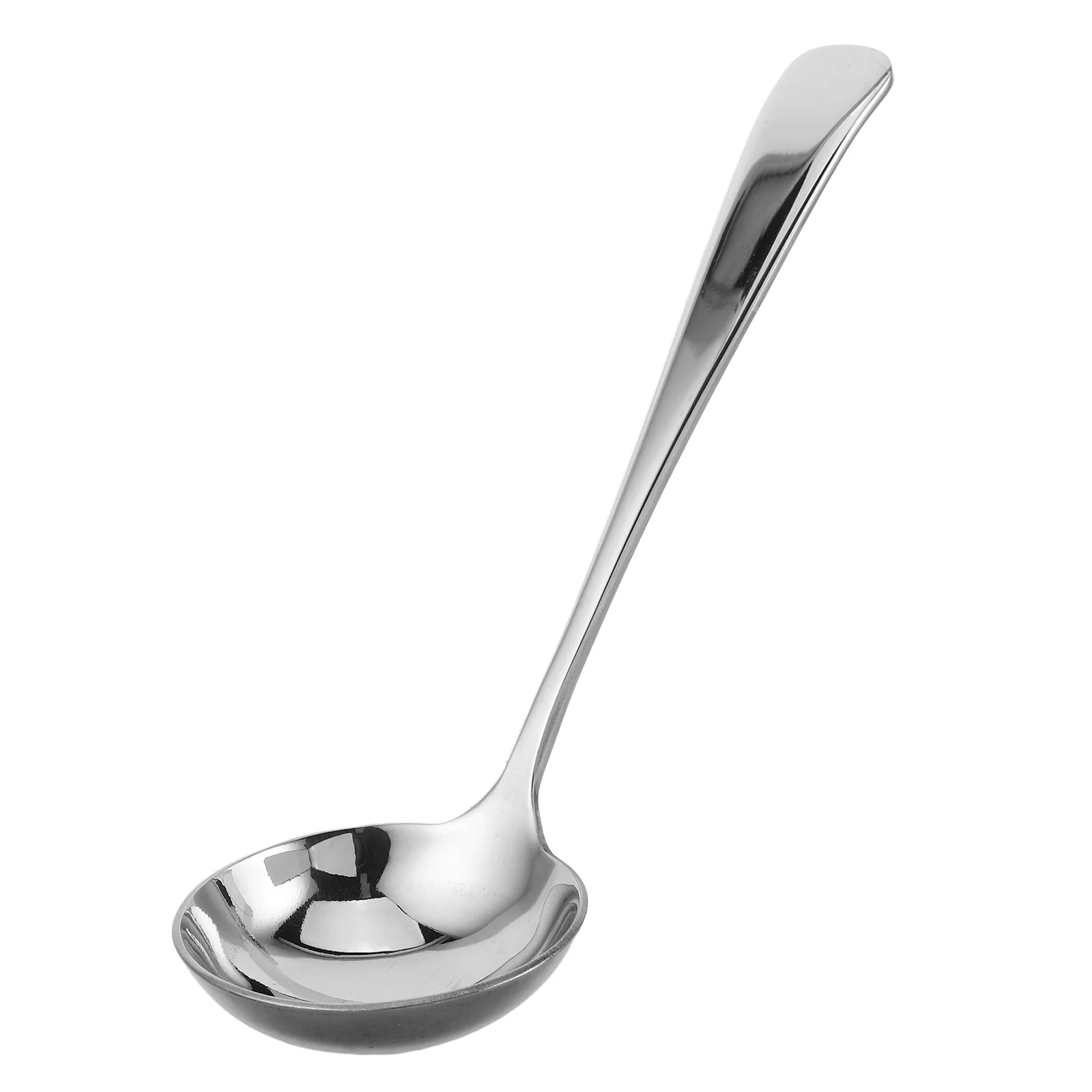 

Stainless Steel Asian Soup Spoon Heat-Resistant One-Piece Molding for Hotpot Cooking Serving Ladle Home Kitchen Use