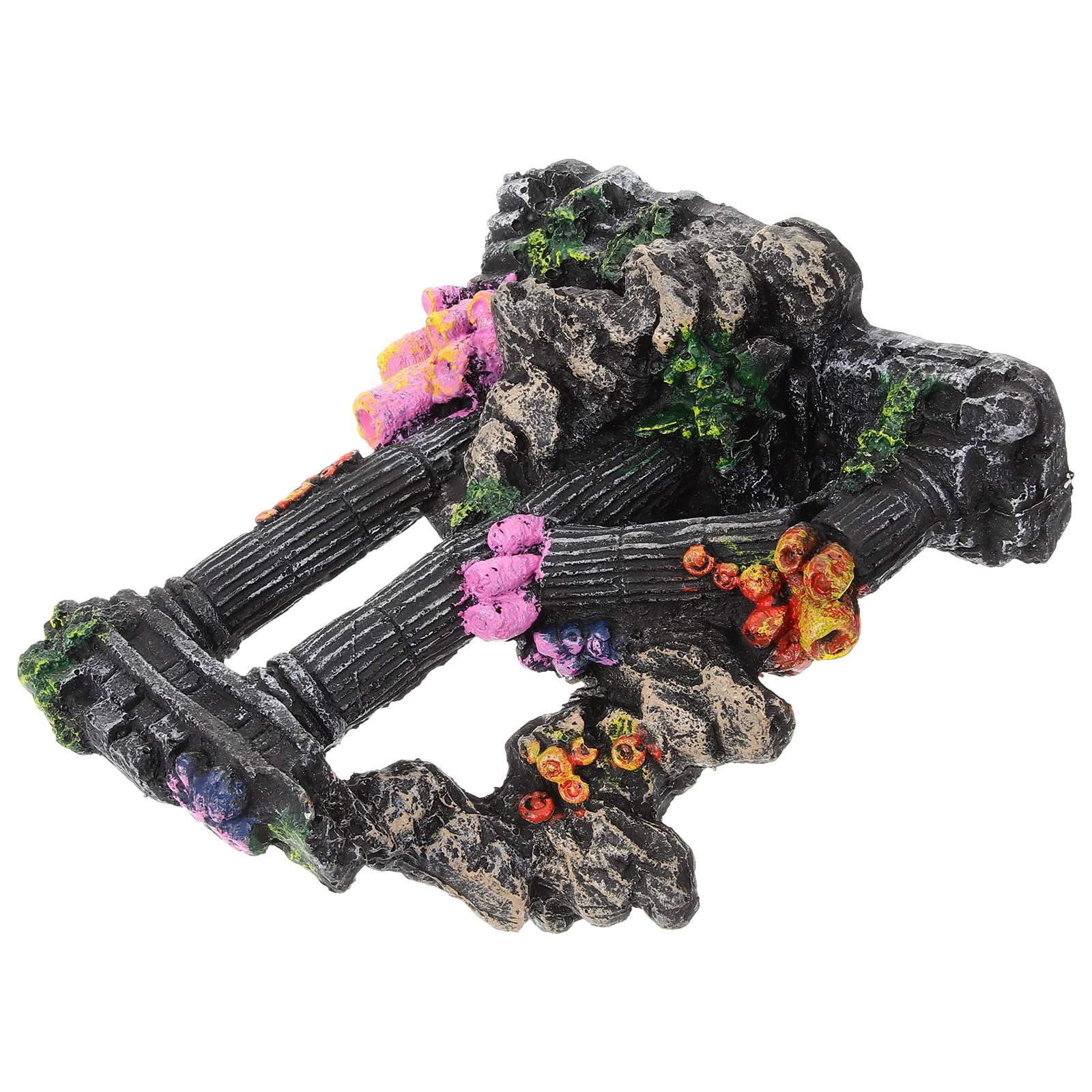 

Roman Column Resin Craft Fish Tank Decor Aquarium Landscaping Ornament Mini Garden Artificial Decor Emulation Landscape