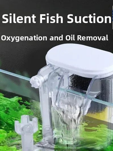 

New Sle Waterfall pe Fi Tank Filter Oil Film Removal Fi Breeding Pump Small Wall Mounted Aquarium Filtration System