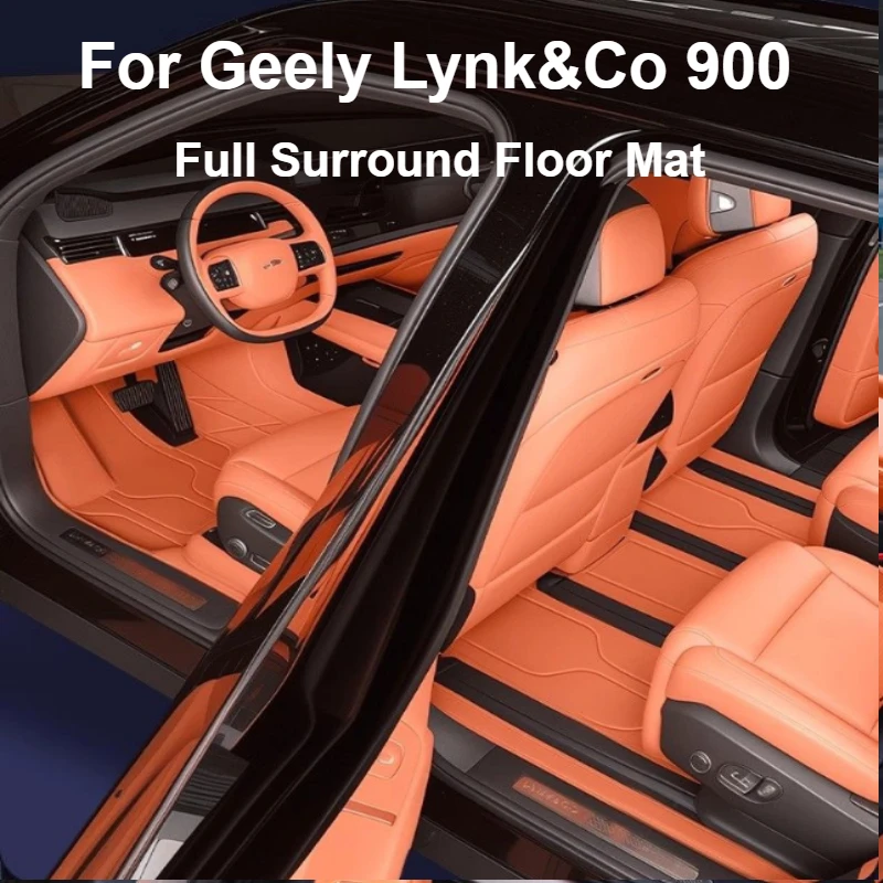 

Floor Mat for Geely Lynk&Co 900 2025 2026 Car Full Surround Leather Material Waterproof Scratch Resistant Interior Accessories