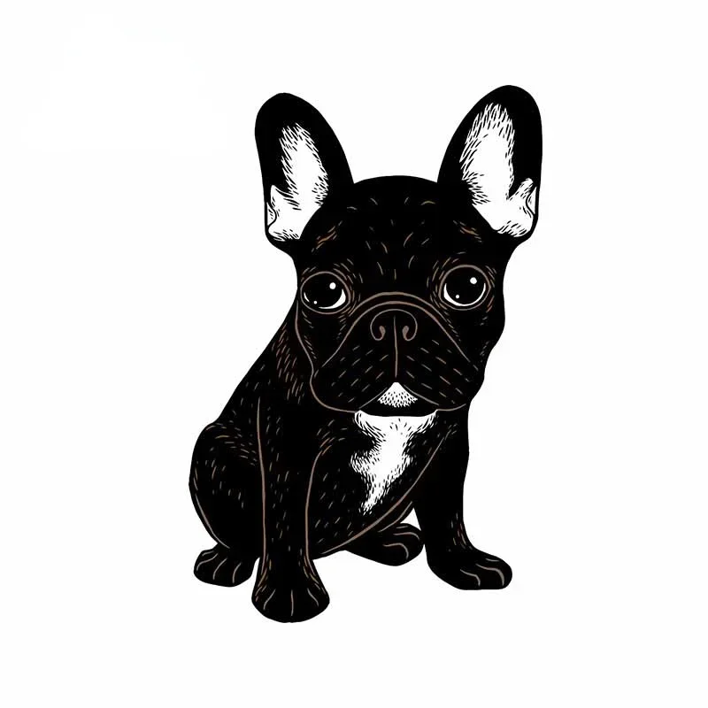 

13cm X 8.8cm for French Bulldog Black Scratch Proof Trunk Laptop Car Sticker Decal Windshield Cartoon Accessories