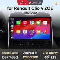 Junsun Car Radio Autoradio For Renault Clio 4 2012-2019 Wireless Carplay Screen Android Auto Stereo GPS Navi FM RDS BT SWC