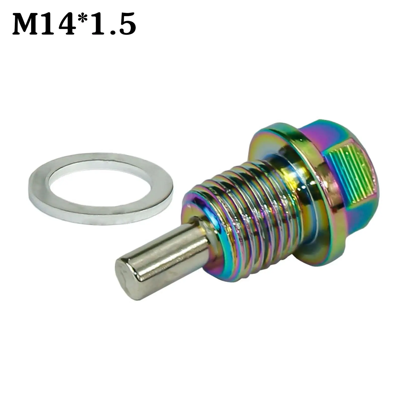 Universal m14x1.5 plugue de drenagem de óleo magnético do motor do carro auto plug modificação de óleo parafuso porca dreno acessórios parafuso alumínio s5i0