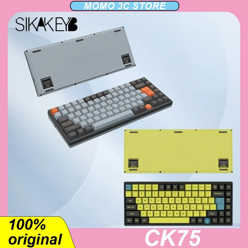 

Sikakeyb Ck75 Magnetic Mechanical Keyboard Wired Customized 8K Return Rate Keyboards 83Keys Hot Swap Pc Gamer Gifts Accessory