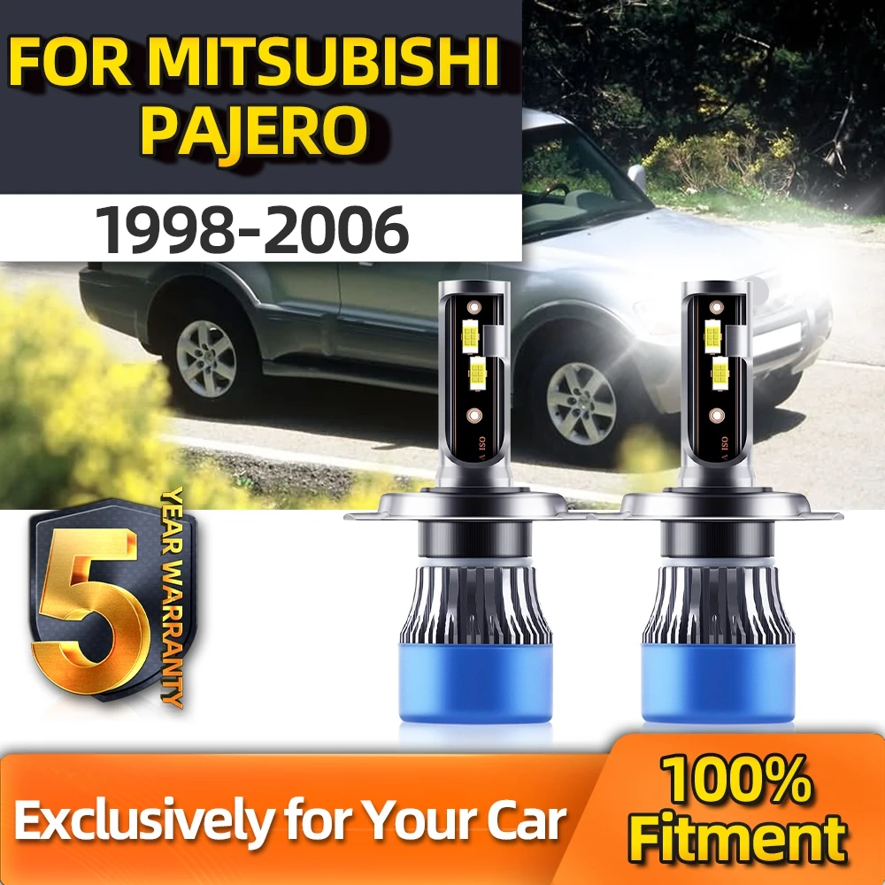 

Crossfox 2PCS 110W 20000LM Auto Lamps 12V 24V High&Low All In One H4 Plug-N-Play Bulbs For Mitsubishi Pajero 1998 1999 2000-2006