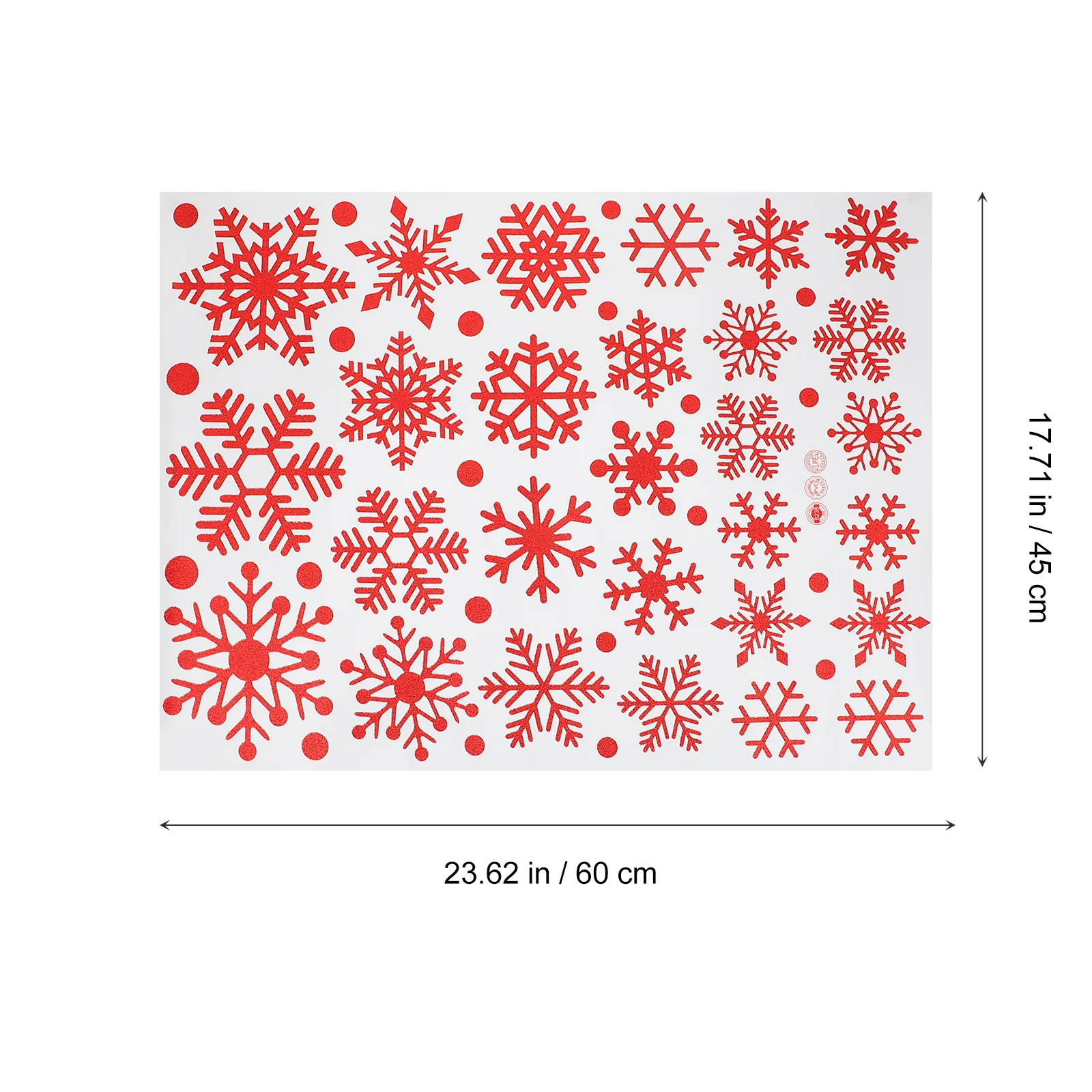 1 Sheet Christmas Theme Snowflake PVC Sticker Removable Self-Adhesive Window Decoration Holiday Wall Sticker Xmas Decals
