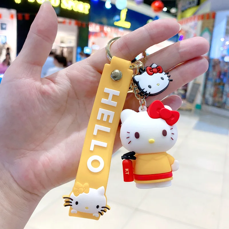 Anime Sanurgente Hello Kitty Porte-clés Pendentif, Porte-clés Kawaii, Porte-clés JOCar, Sac de téléphone, Accessoires de bijoux, Cadeaux pour enfants, Mignon