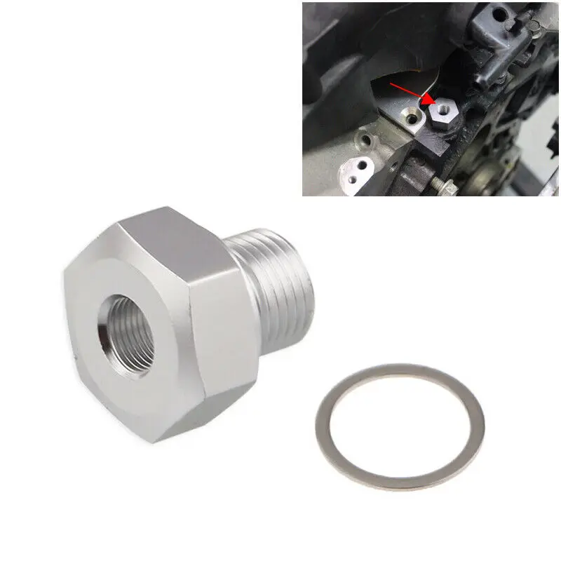 Oil Pressure Sensor Adapter, M16*1.5 Adapt to Mechanical Oil Pressure Test Gauge 1/8 NPT for LS Engine Swap LS1 LS3 LSX Gauge