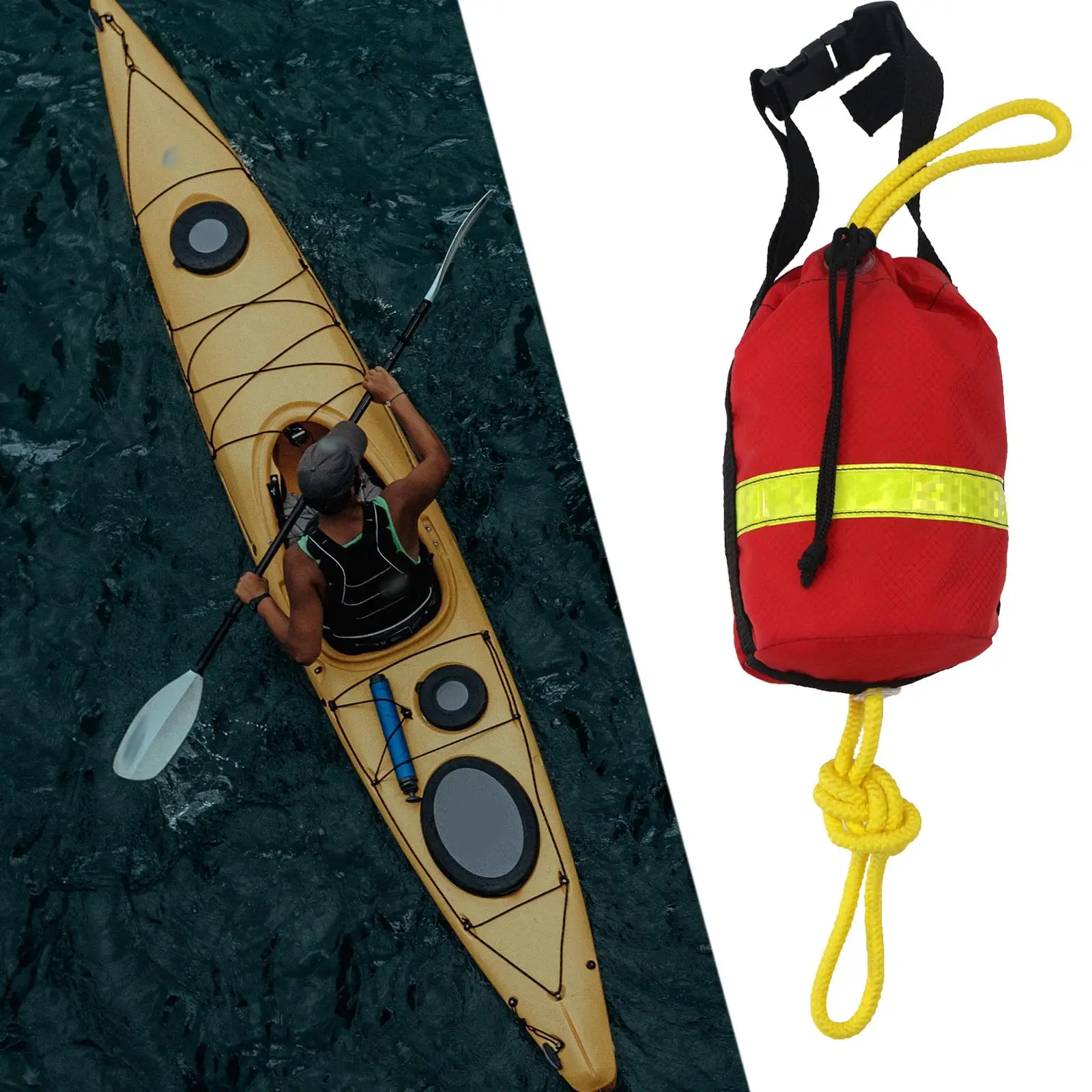 

Water Throw Bag with Rope - Essential Rescue Gear for Swimming and Canoeing