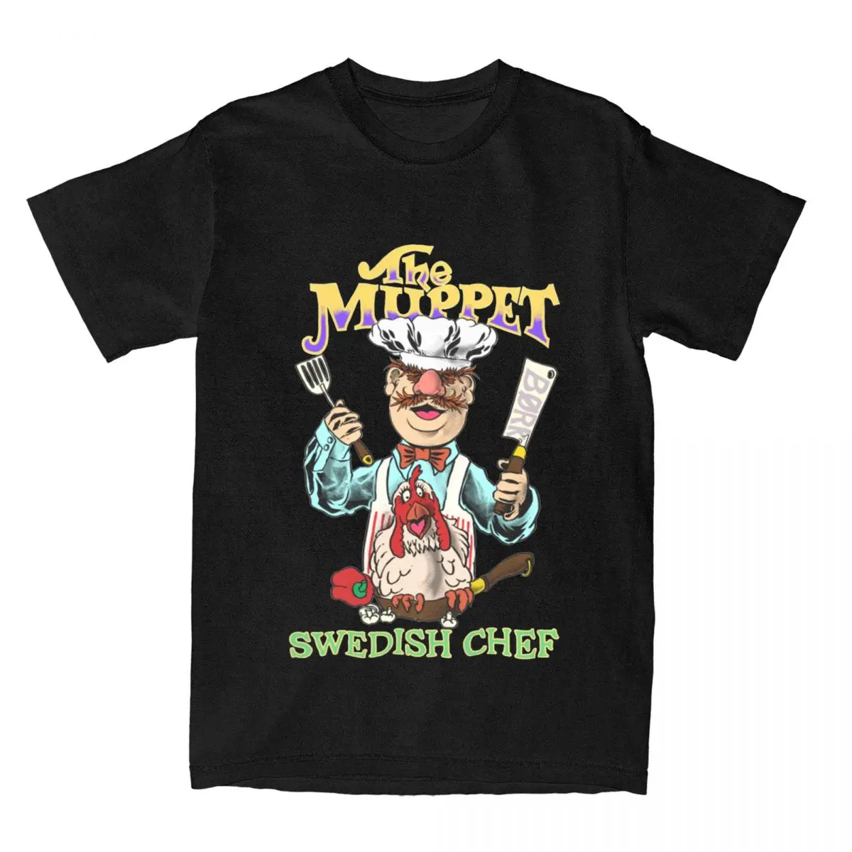 Swedish Chef Muppet Show T-Shirts Men Women Awesome Cotton Tees O Neck Short Sleeve T Shirts Graphic Printed Clothes