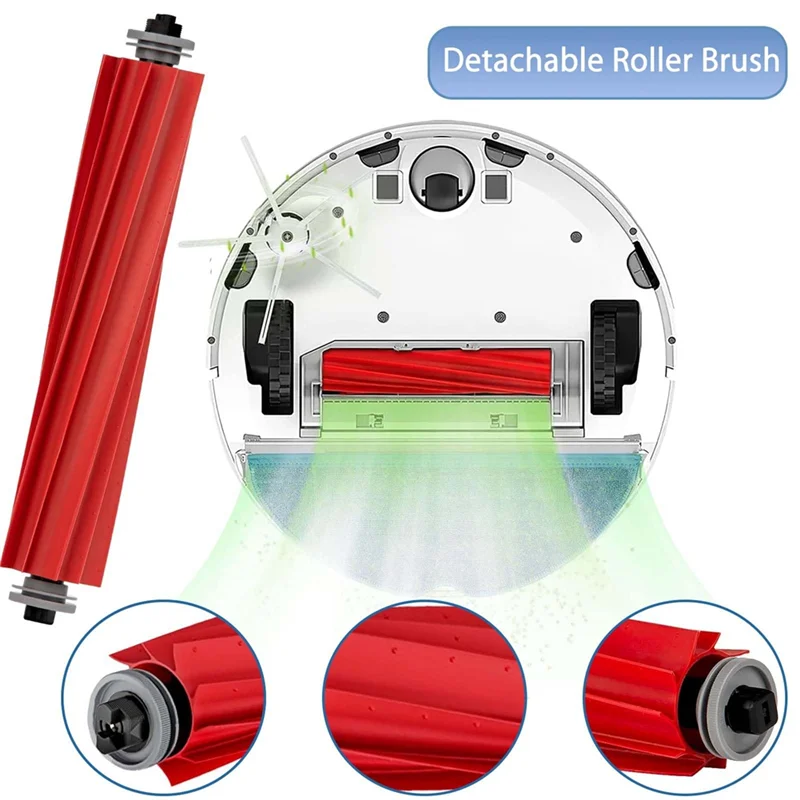 A24p 23 peças para roborock s7 maxv ultra s7 pro ultra robô aspirador de pó lavável escova lateral principal filtro hepa esfregão almofada peças de saco de pó