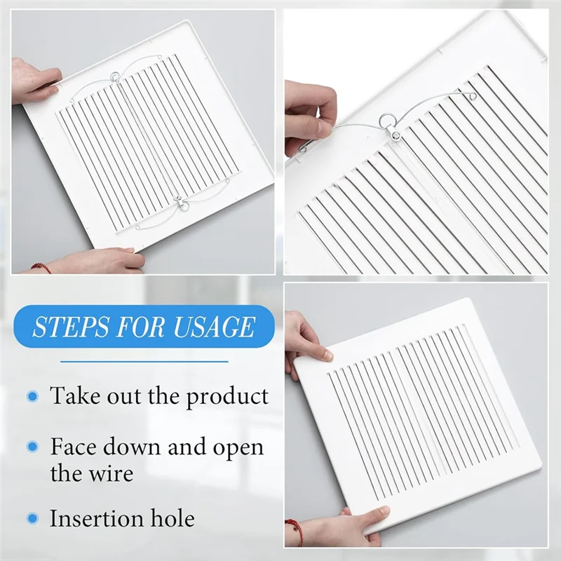 ABGH-12 X 12 In Bathroom Exhaust Fan Cover Diverter Ventilation Hood For Square Ceiling Or Wall-Mount Exhaust Fan
