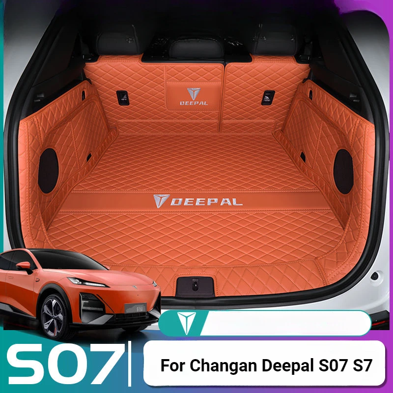 Car Trunk Mat Pad For Changan Deepal S07 S7 2024 leather Waterproof Car Rear Trunk Mat Floor Liner Carpet Interior Protective