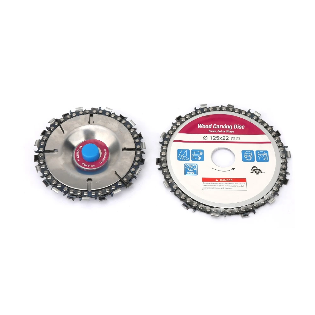 4inch/ 5inch Red Angle Grinder Chain/ 22-Tooth Plate Grinding Wheel Wood Carving Saw Disc