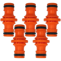 5PCS Joiner Repair Connector Coupling 1/2'' Garden Hose Tubing Fitting Pipe Quick Drip Irrigation Watering System for Greenhous